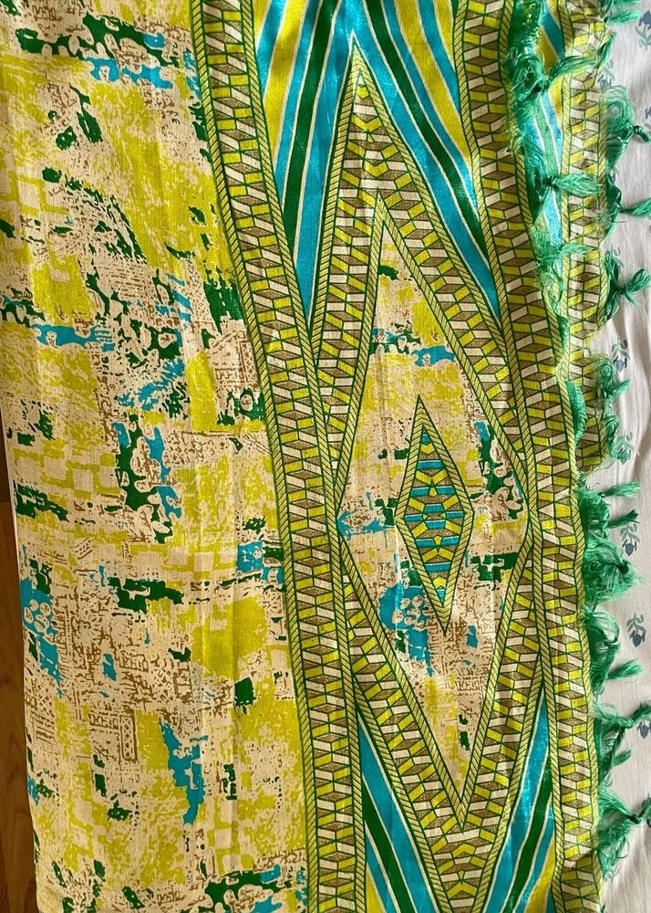 Printed Green Dupatta