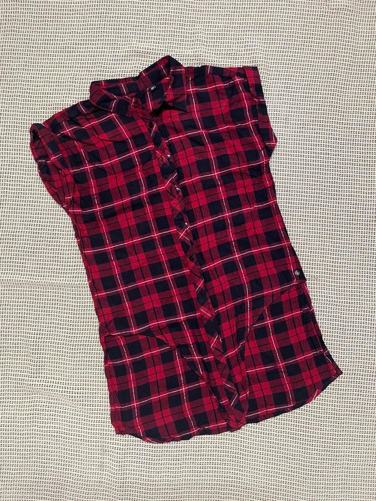 Red Plaid Flannel Shirt