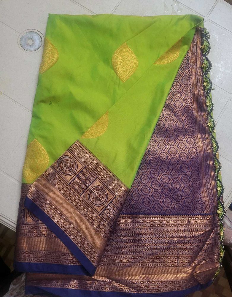 Green &amp; Purple Saree