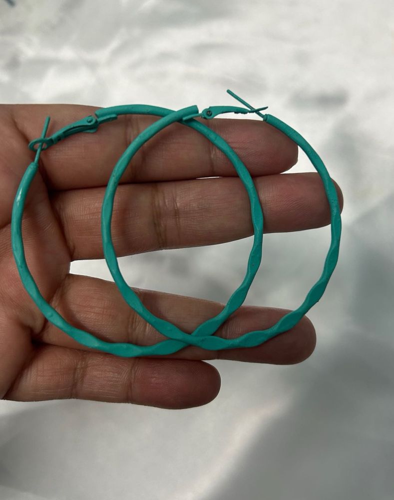 maatte Turquoise Hoop Earrings