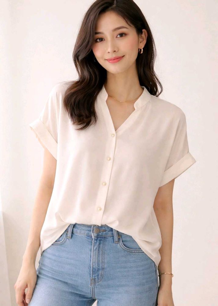 Elegant  Transparent Button-Down Shirt