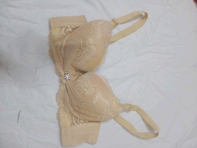 Lace Bra with Floral Detail