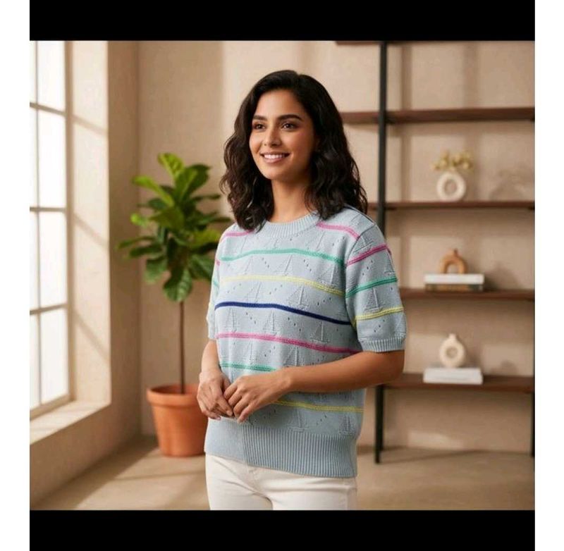 Striped Knit Top - Pastel Perfection!