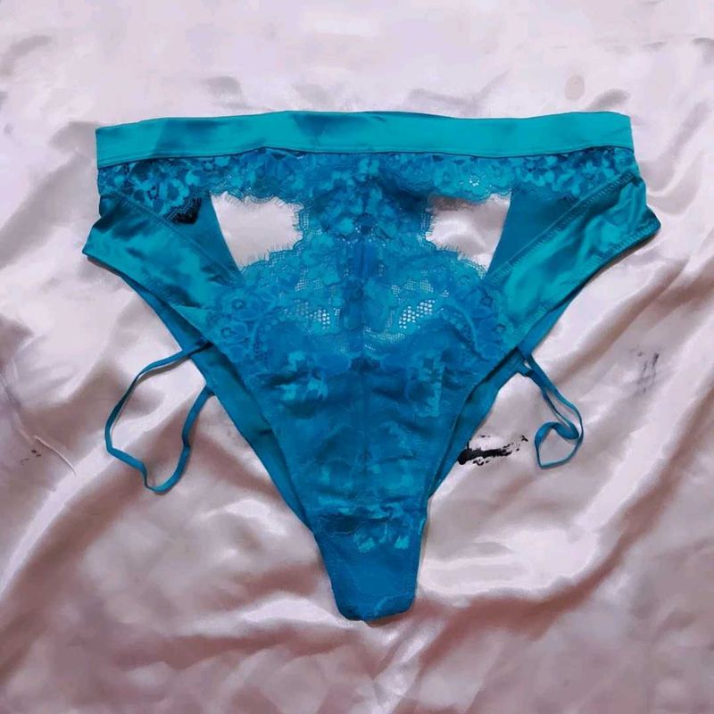 Teal Lace Thong panty