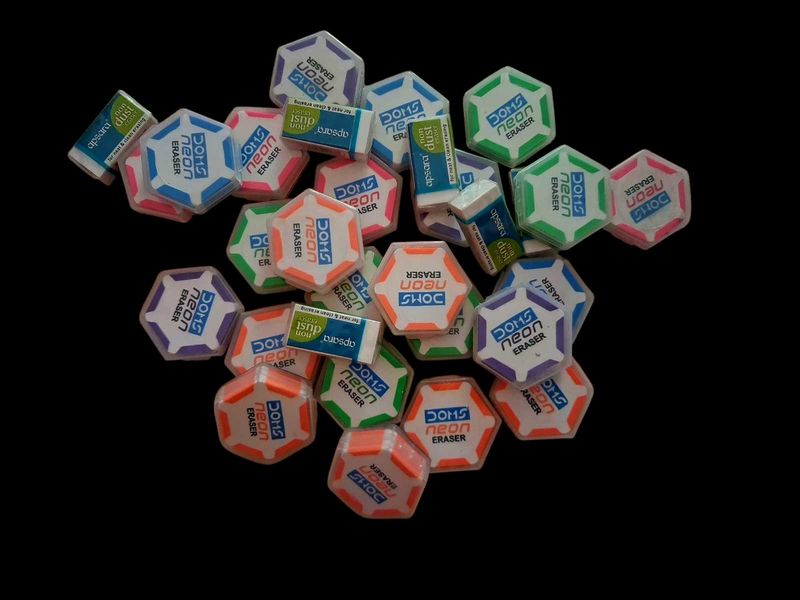 Doms Neon Erasers