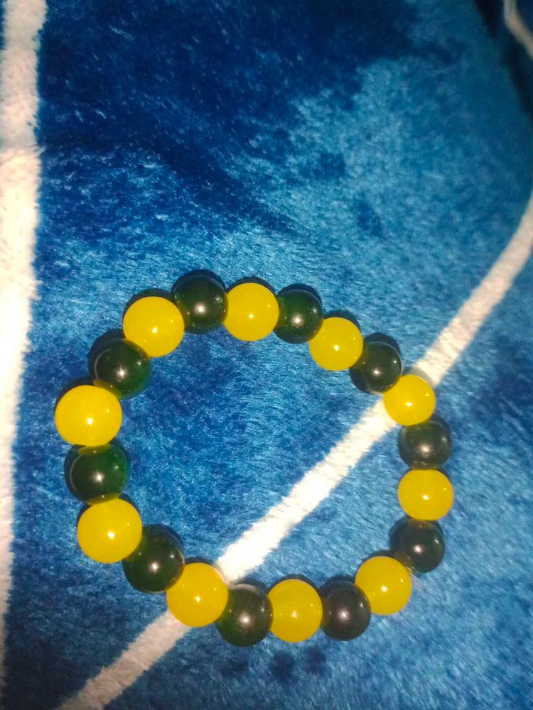 Beaded Bracelet - Yellow &amp; Black