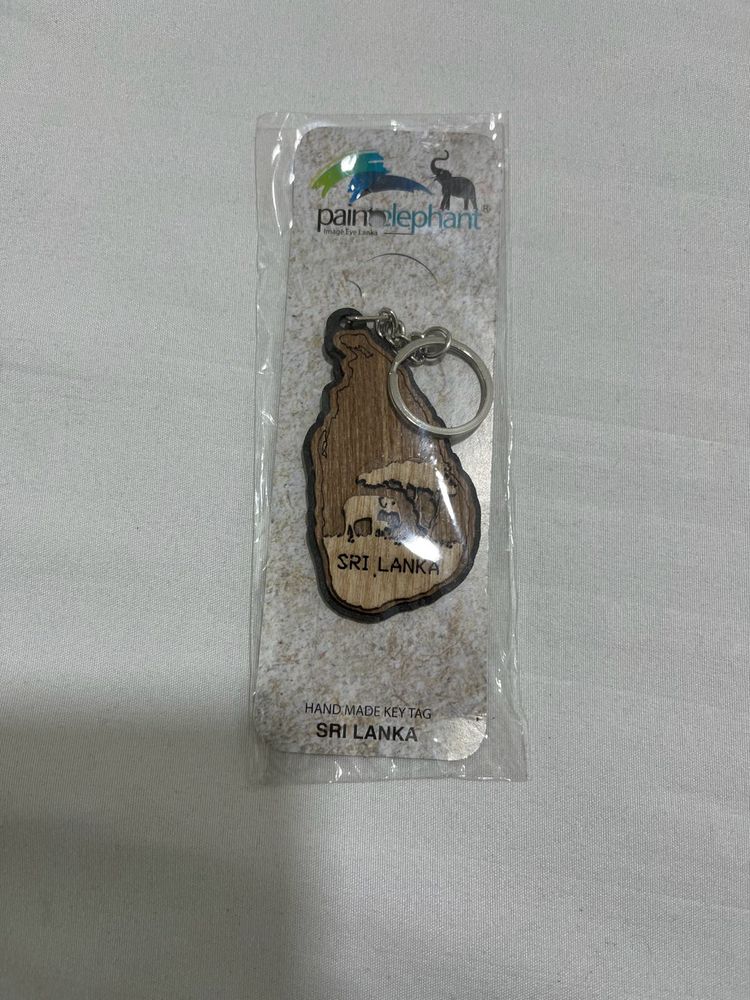 Sri Lanka Wooden Key Tag