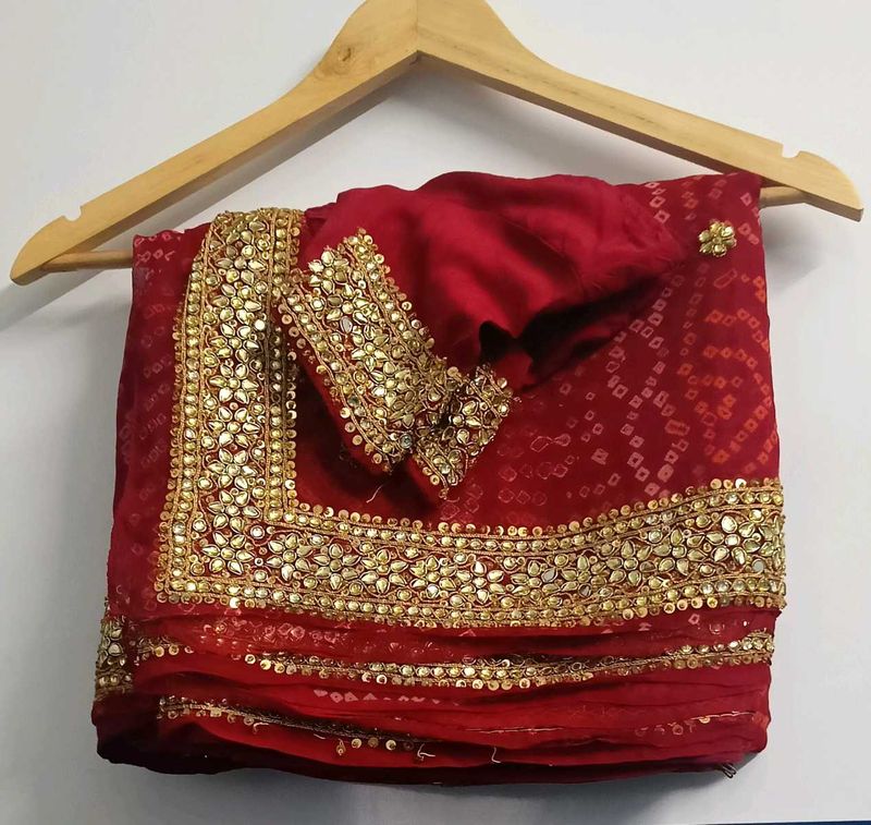 Elegant Red Saree