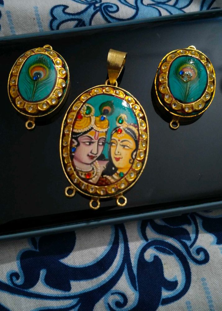 Handcrafted Radha Krishna Jewelry Set