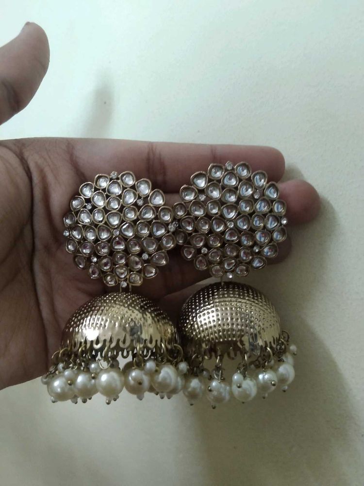 Kundan Jhumka Earrings