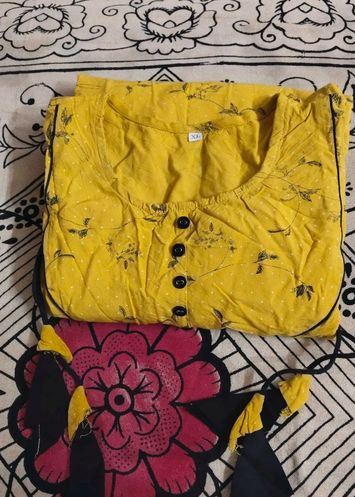 Mustard Kurti For Women...