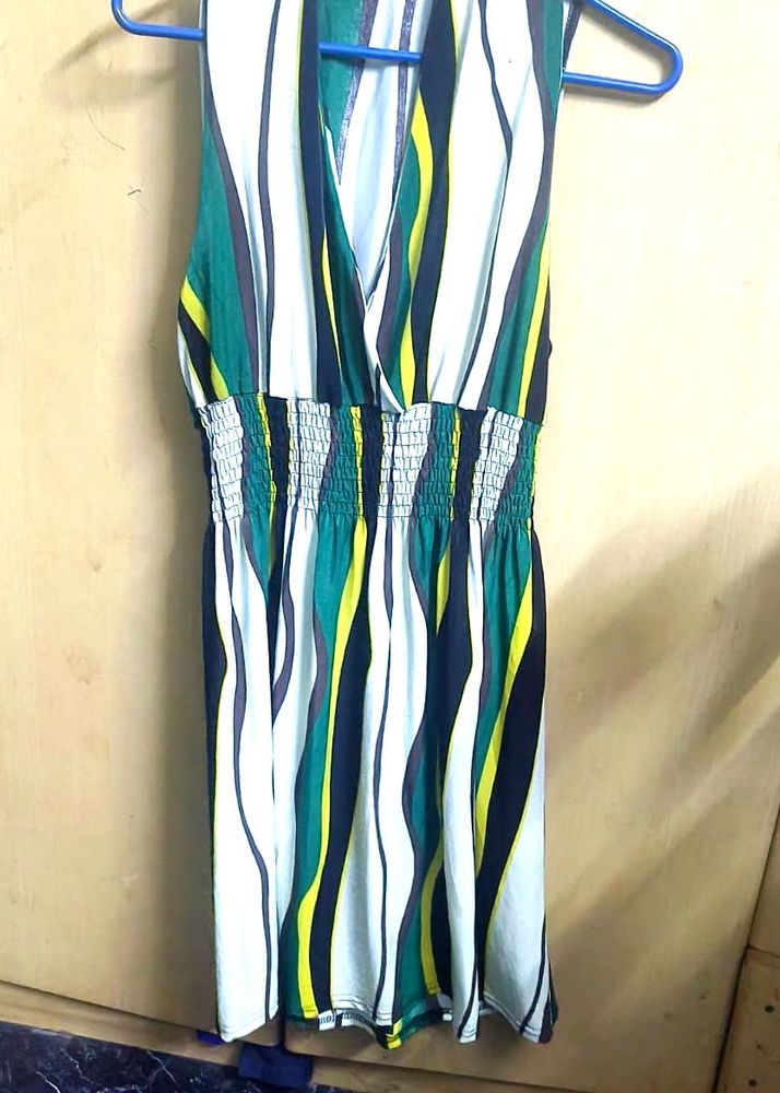 Striped Sleeveless Dress (XL)