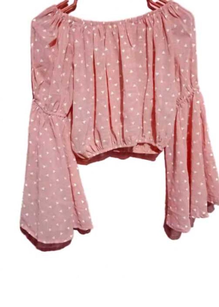Cute Pink Off-Shoulder Top