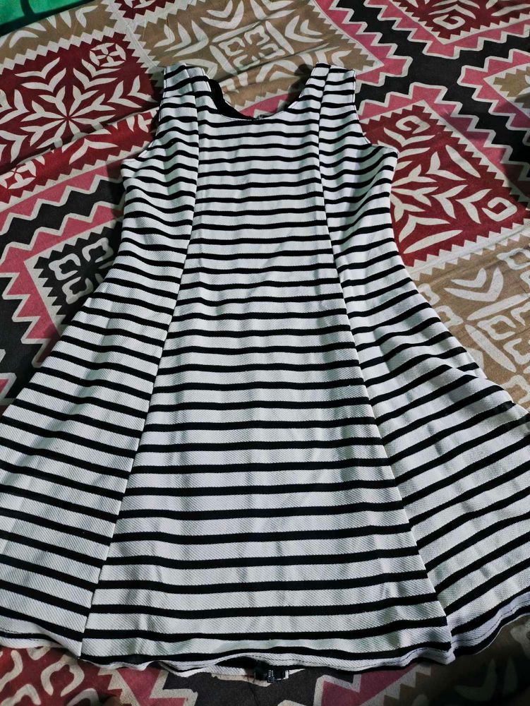 Striped Fit &amp; Flare Dress