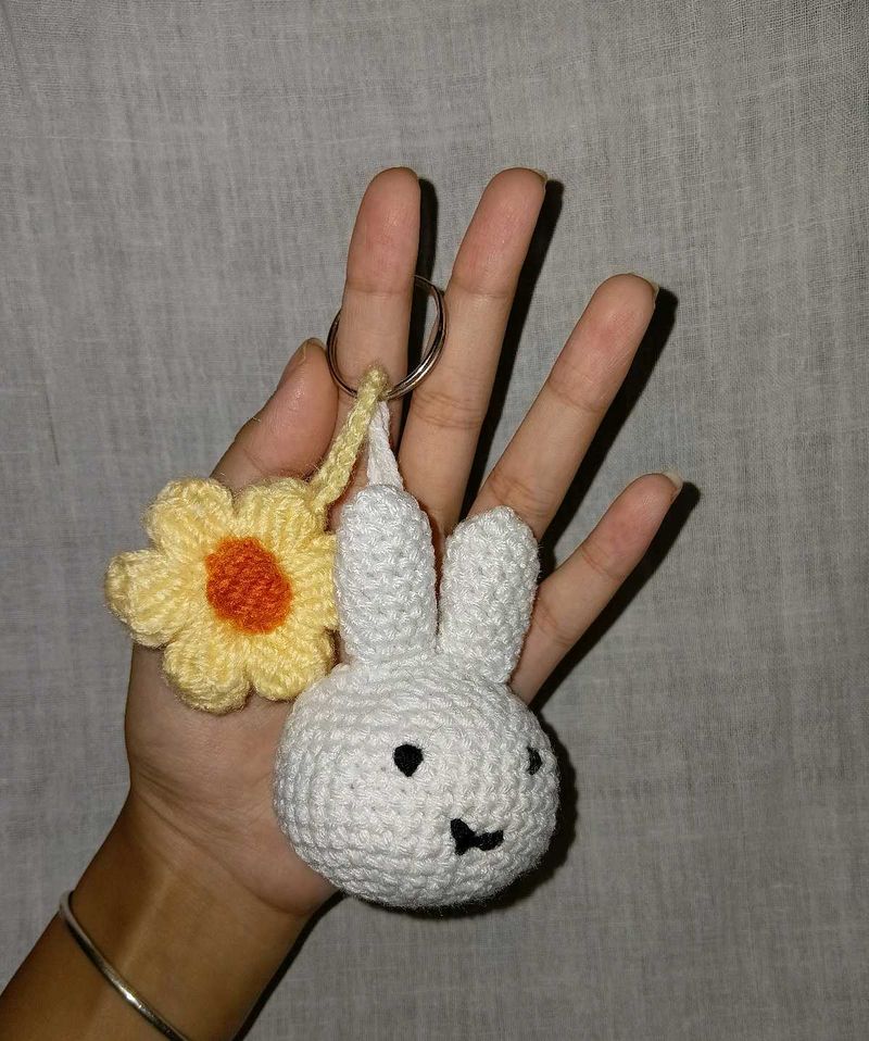 Crochet Bunny Keychain
