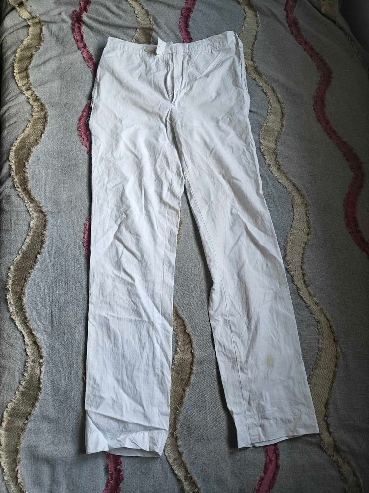White Straight Leg Pants