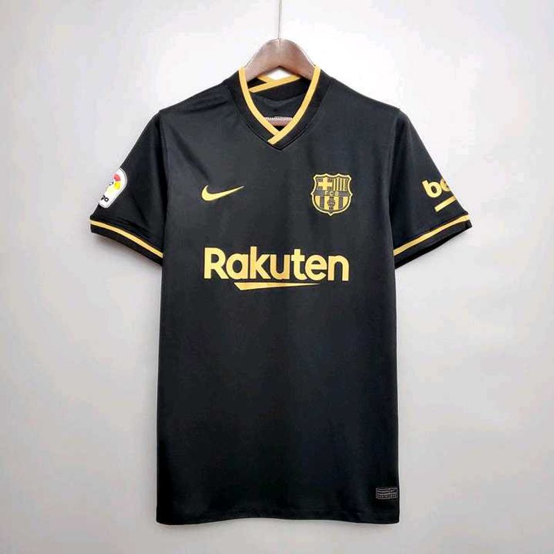 NIKE BARCELONA 2020/21 RETRO BLACK GOLDEN JERSEY