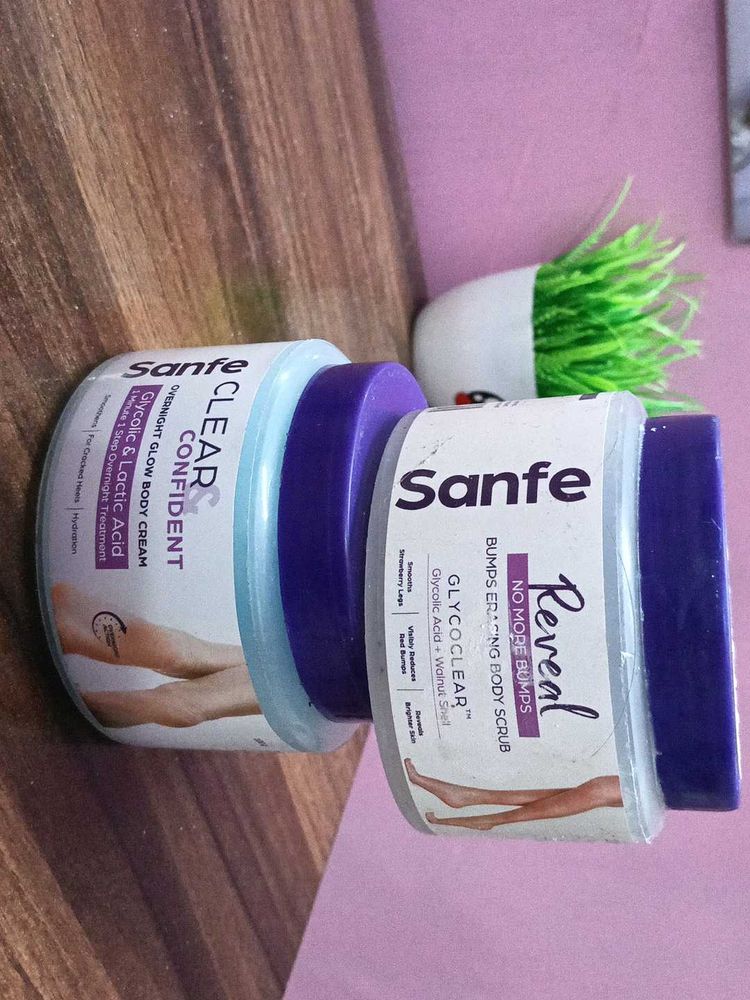 Sanfe Body Cream and Scrub Bundle