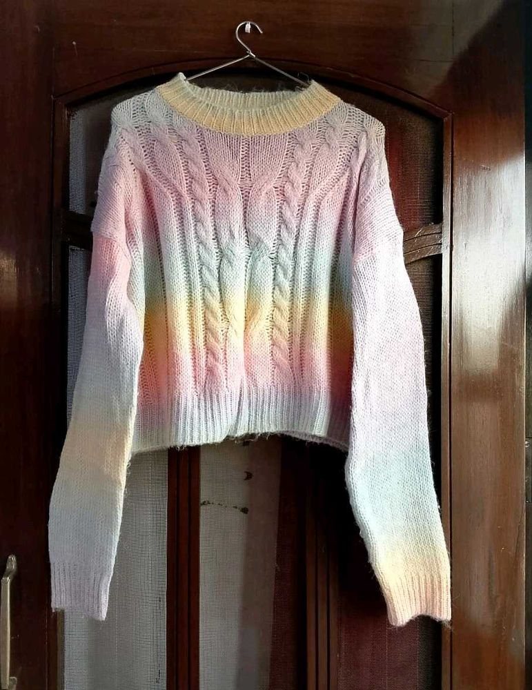 URBANIC Rainbow Knit Sweater