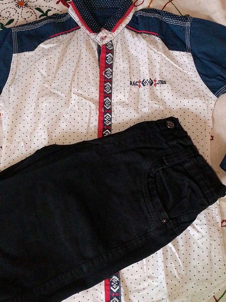 Boys Shirt Jeans Set