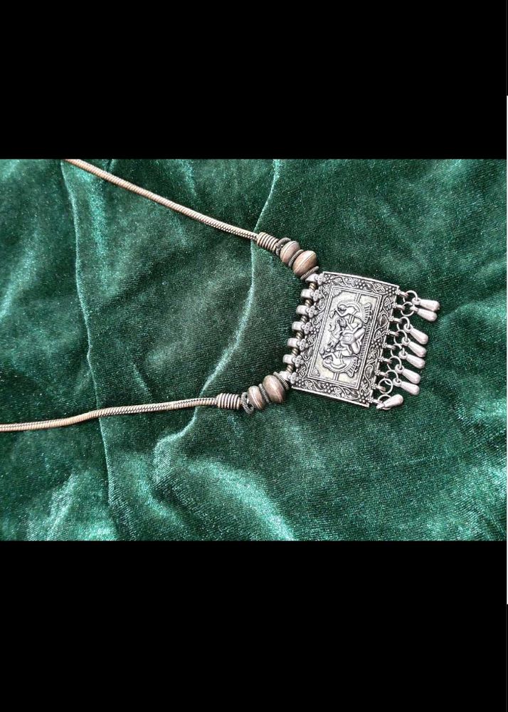 Silver Ganesha Necklace