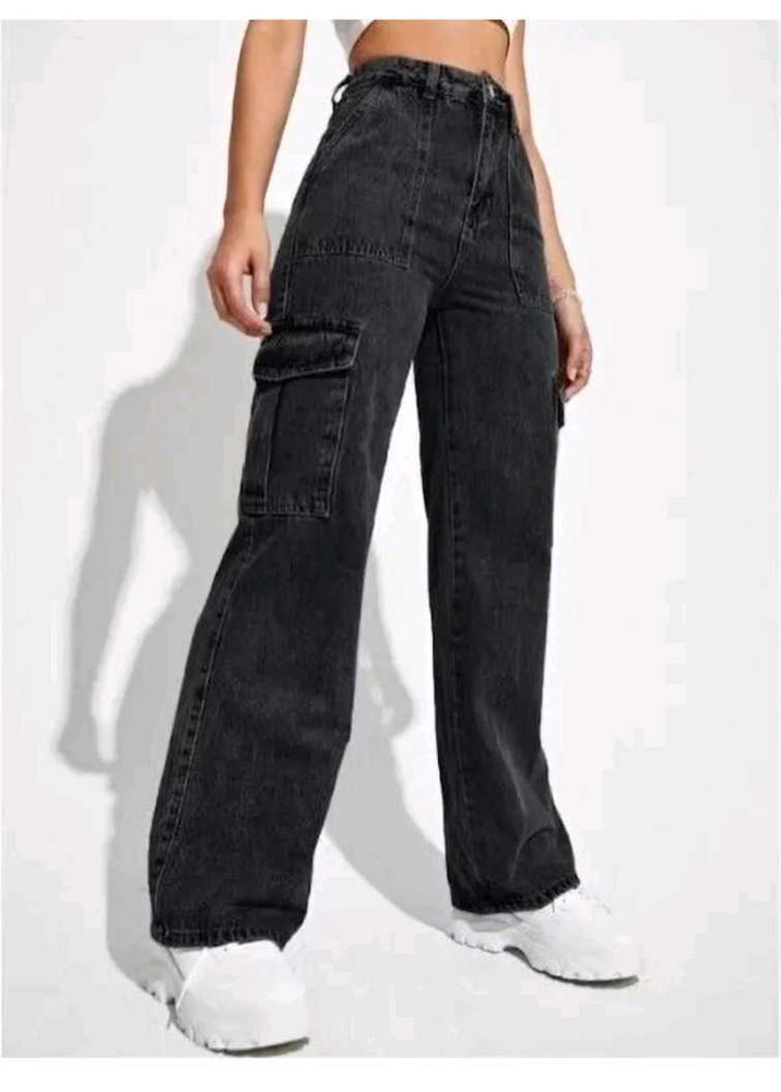 Black Wash Cargo Jeans