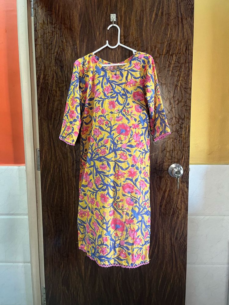 34 bust Floral Print Kurta for women