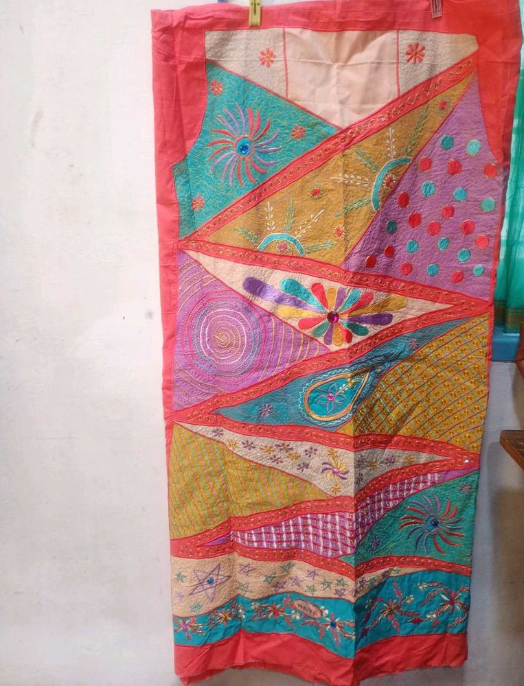 Embroidered Churidar Material
