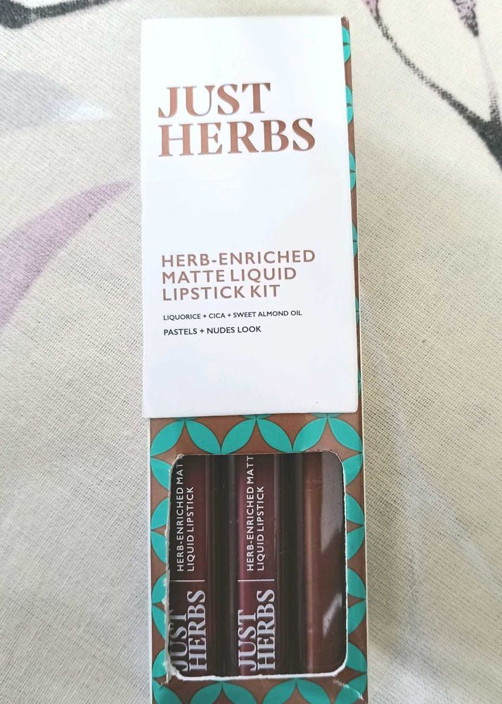 Just Herbs Liquid Lipstick Kit - Pastels &amp; Nudes