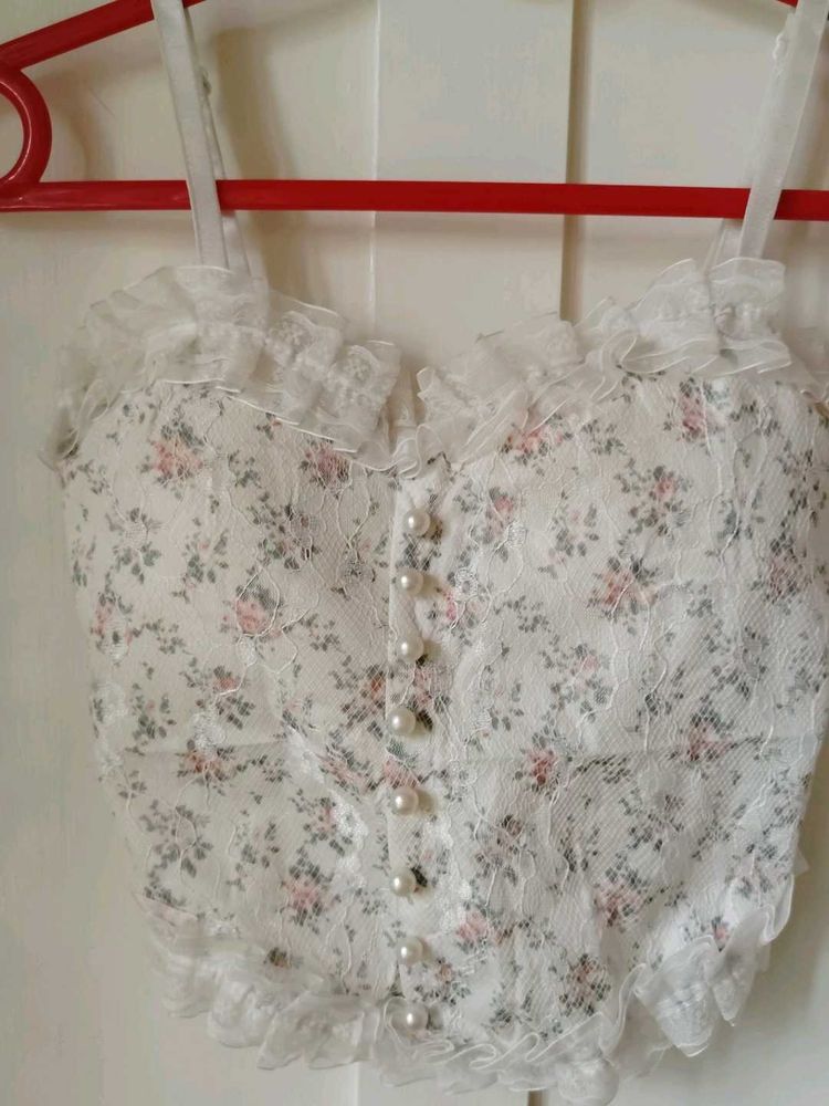 Yesstyle Floral Corset Top