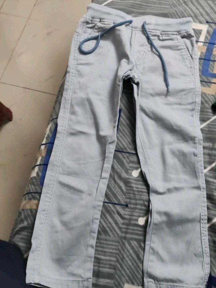 Casual Light Blue Boys' Pants
