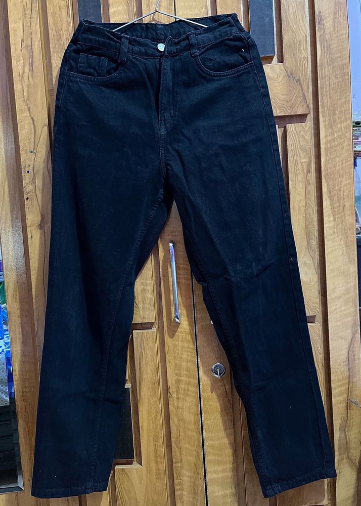 Black Straight Leg Jeans