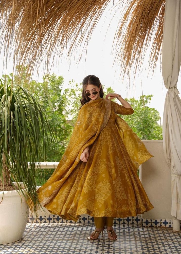 wedding season sale 🎉🎉Elegant Mustard Kurta Set