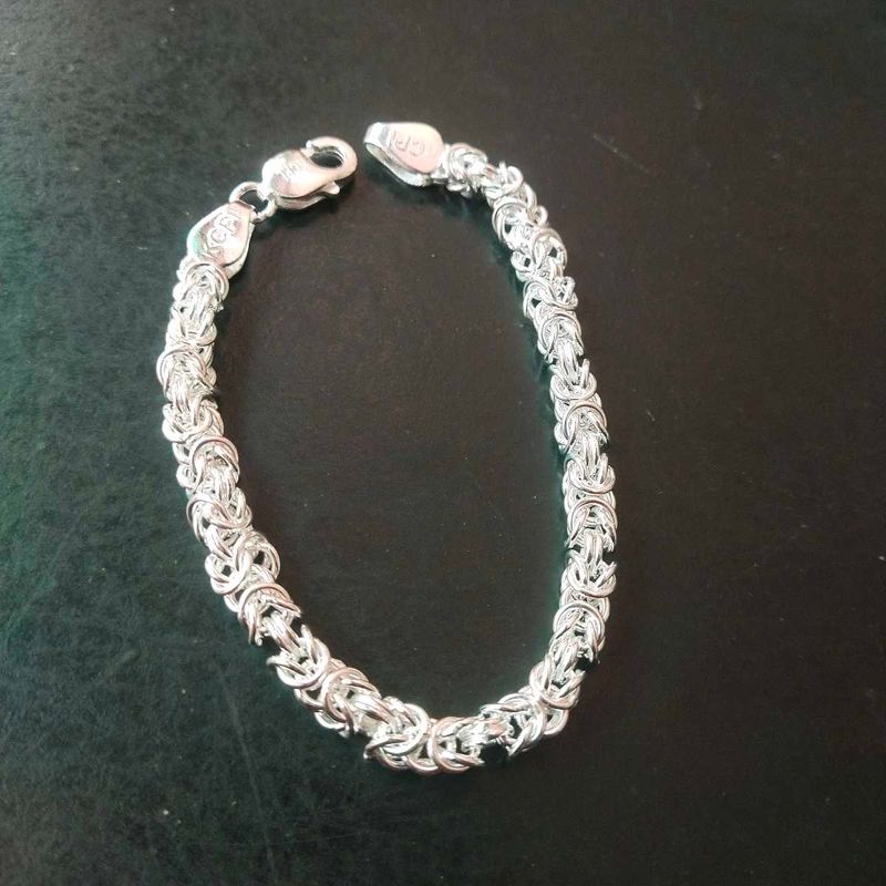 91Pure Silver Hollow Chain ⛓️ Bracelet Unisex