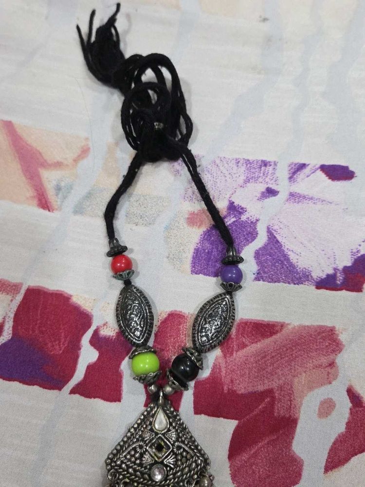Ethnic Silver Necklace
