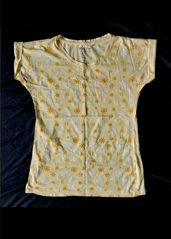 Cotton Floral Print T-shirt