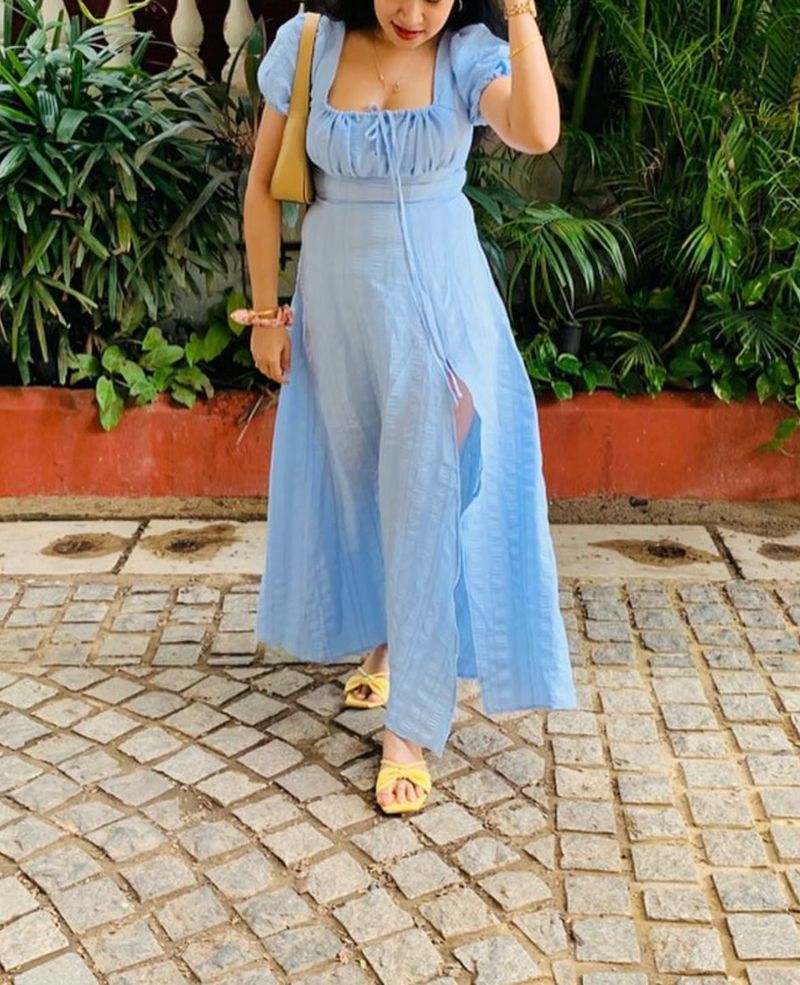 Light Blue Midi Dress