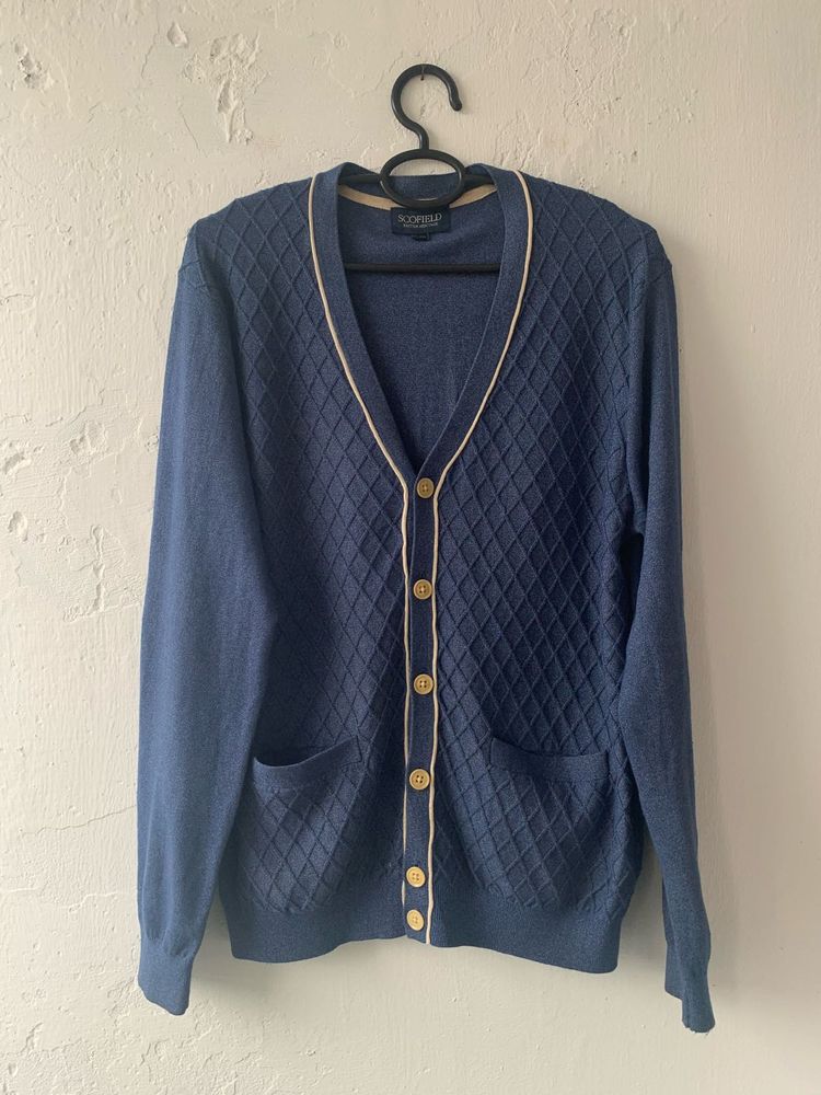 Blue Knit Cardigan