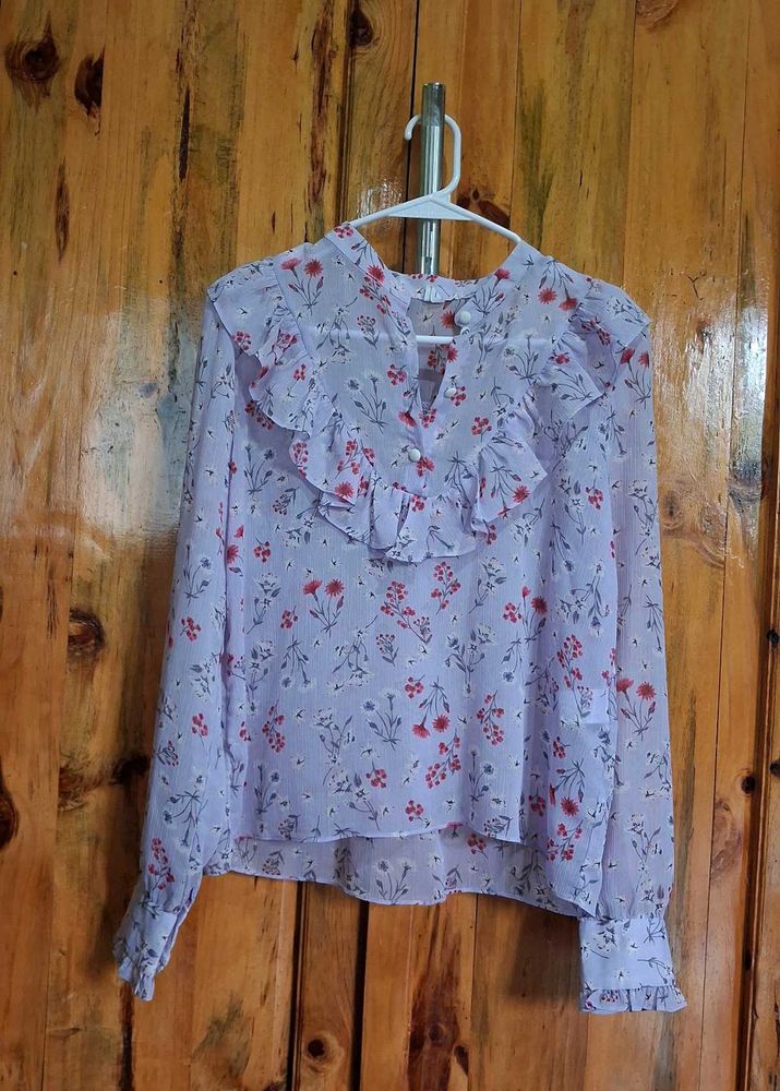 Floral Ruffle Blouse
