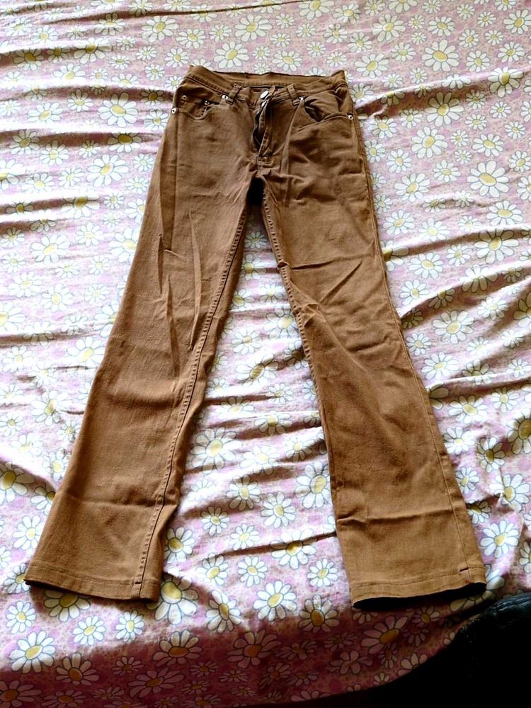 Brown Bootcut Jeans