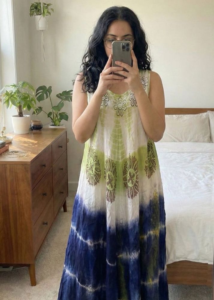 Boho Tie-Dye Maxi Dress