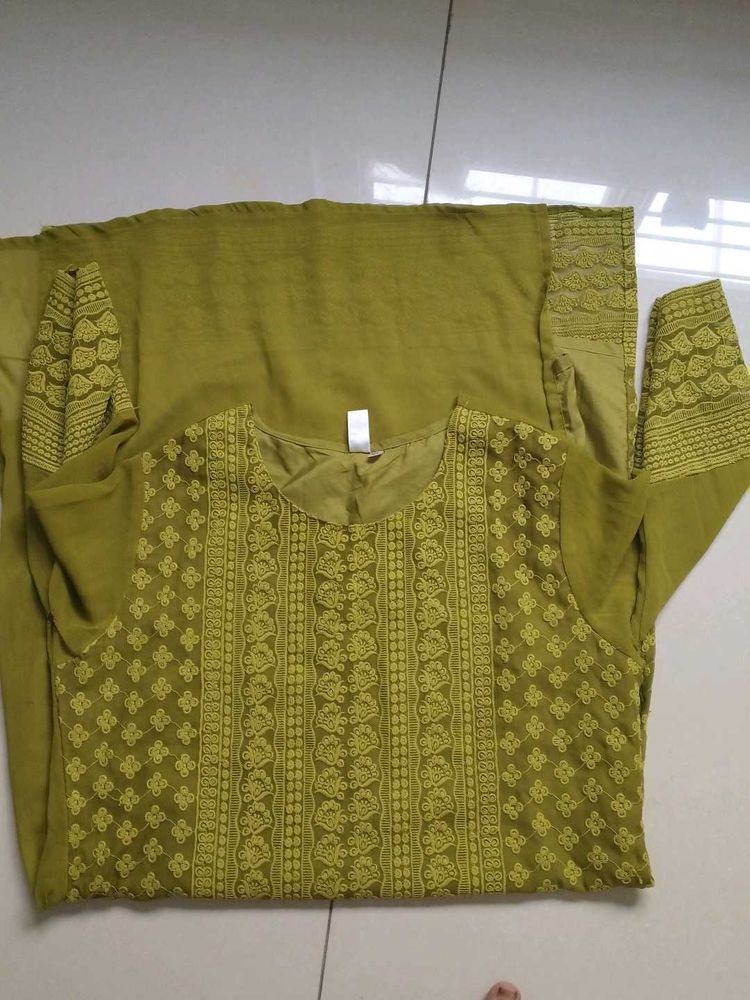 Elegant Olive Green Kurta Set