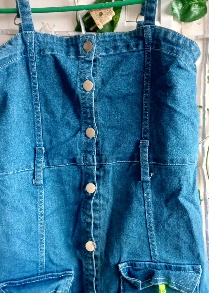Denim Button-Down Dress