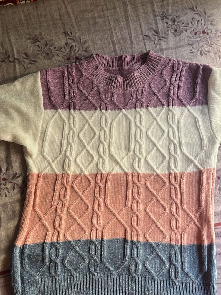 Pastel Cable Knit Pullover