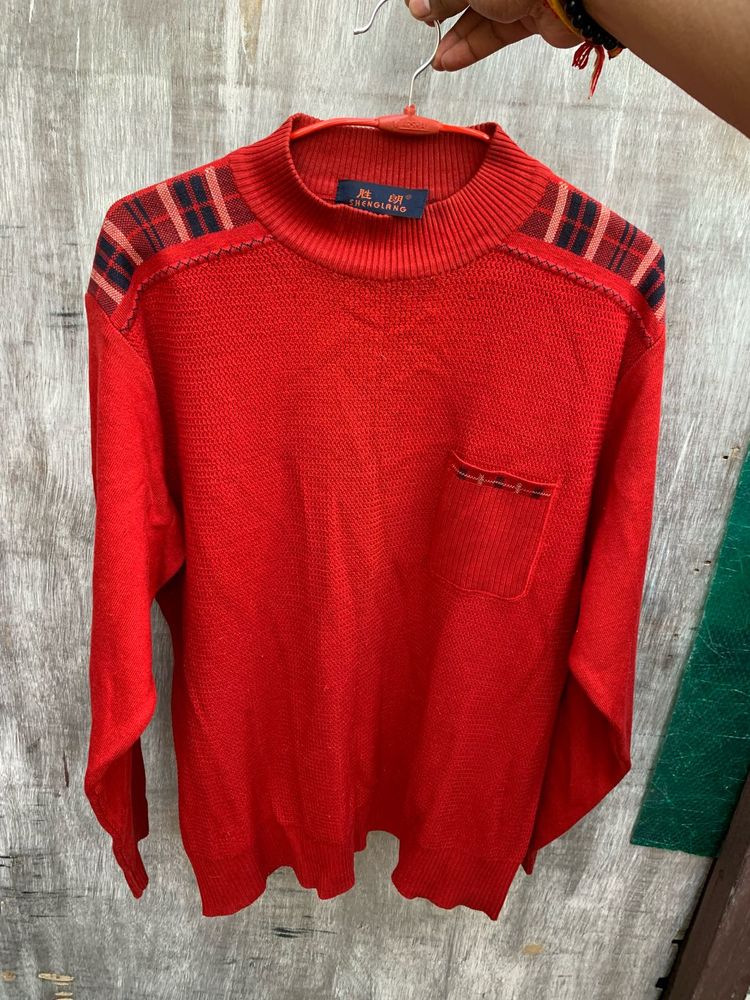 Braned High quality Red Knit Sweater