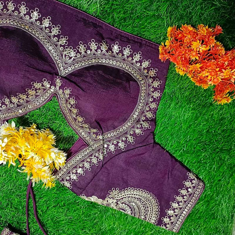 Vichtra Silk Embroidery Blouse