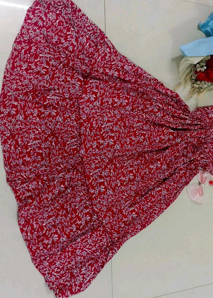 Red Floral Maxi Dress