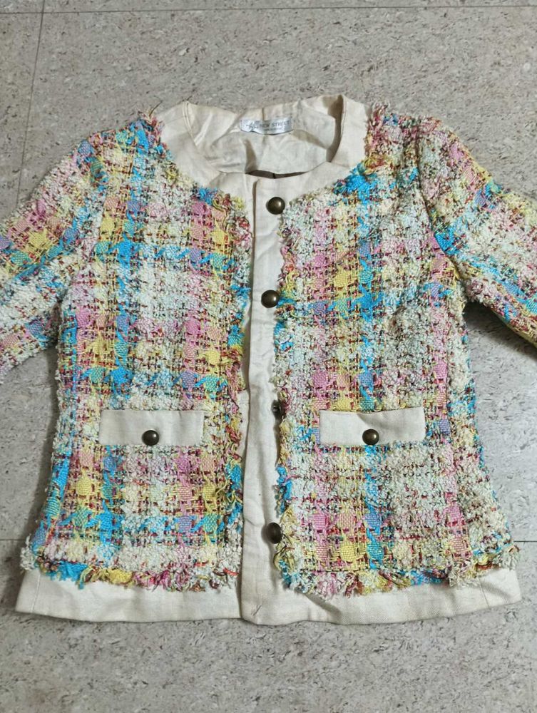 Colorful Tweed Jacket