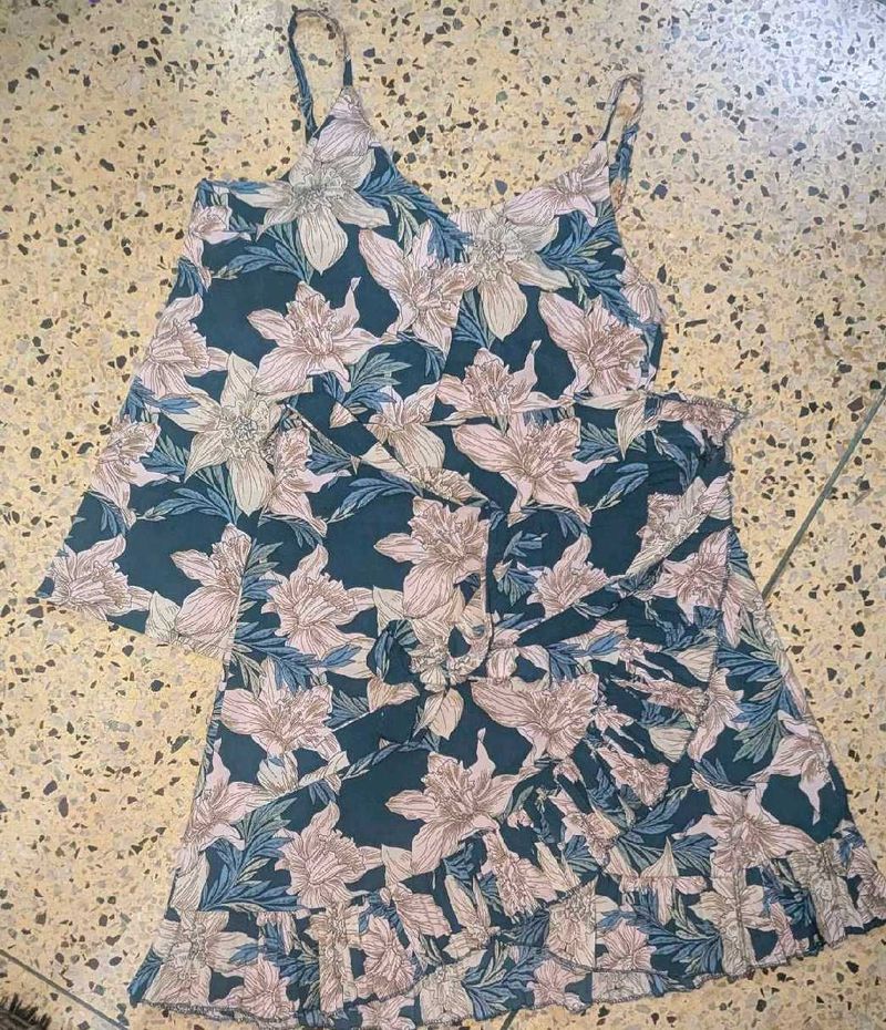 Two Piece Set Of Wrap Skirt N Cami