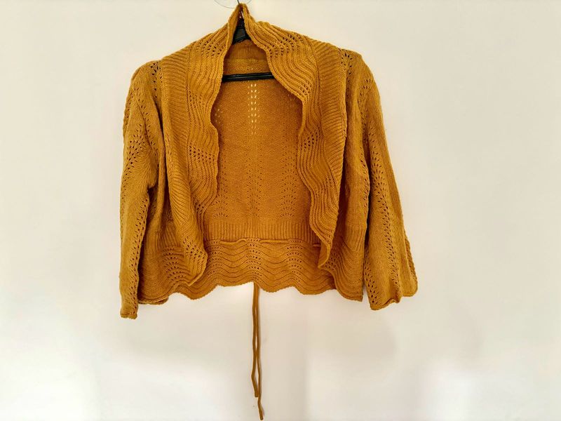 Yellow Net Beautiful Cardigan